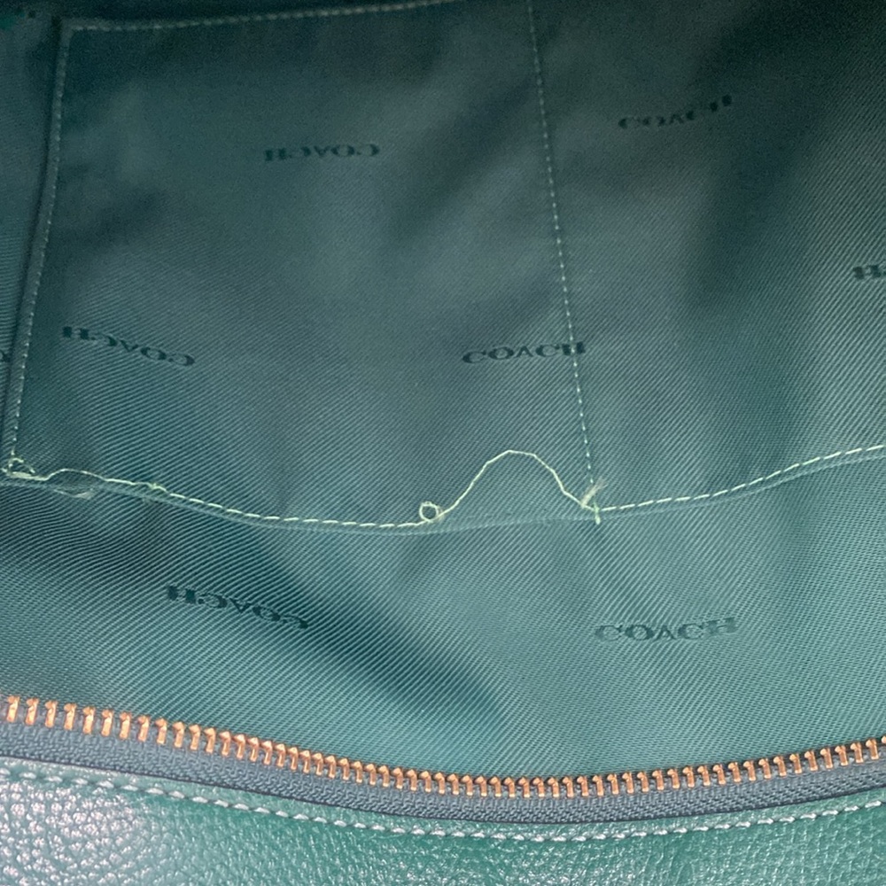 Coach Taylor pebbled leather tote - pine Green - Picture 6 of 16